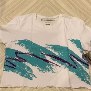 Prince Peter Retro Coffee Cup Print Rip Crop Tee